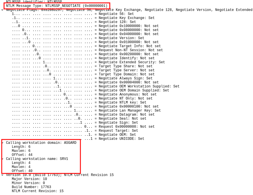 NTLM Message when the relay worked